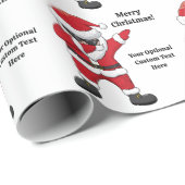 Aangepaste tekst Dabbing Dancing Santa Cadeaupapier (Rol Hoek)