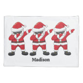 Aangepaste tekst Dabbing Dancing Santa Kussensloop (Achterkant)