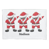 Aangepaste tekst Dabbing Dancing Santa Kussensloop (Voorkant)