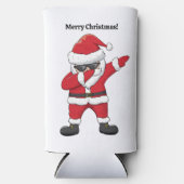 Aangepaste tekst Dabbing Dancing Santa Seltzer Blikjeskoeler (Voorkant)