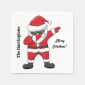 Aangepaste tekst Dabbing Dancing Santa Servet (Voorkant)
