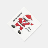 Aangepaste tekst Dabbing Dancing Santa Servet (Hoek)