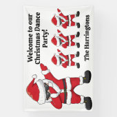 Aangepaste tekst Dabbing Dancing Santa Spandoek (Verticaal)