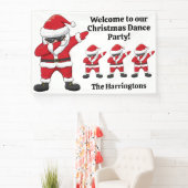 Aangepaste tekst Dabbing Dancing Santa Spandoek (Insitu)