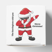 Aangepaste tekst Dabbing Dansende Kerstman Bedankdoosjes (Bovenkant)