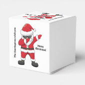 Aangepaste tekst Dabbing Dansende Kerstman Bedankdoosjes (Achterkant)