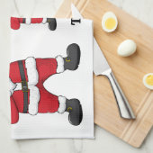Aangepaste tekst Dabbing Dansende Kerstman Theedoek (Quarter Fold)