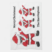 Aangepaste tekst Dabbing Dansende Kerstman Theedoek (Verticaal)