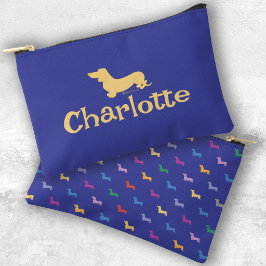 Aangepaste tekst Dachshunds Blauwe Kleurrijke Patr Etui