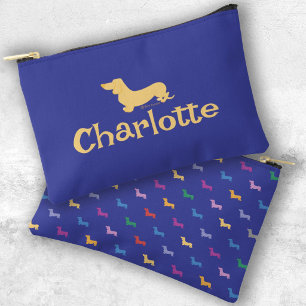 Aangepaste tekst Dachshunds Blauwe Kleurrijke Patr Etui