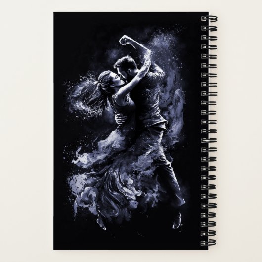 Aangepaste tekst dansen paar notitieboek (Achterkant)