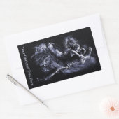 Aangepaste tekst dansen paar rechthoekige sticker (Envelop)