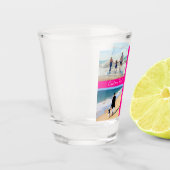 Aangepaste tekst Datum Uw fotocollage Shot Glass Glas (Links)