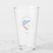 Aangepaste tekst De Filippijnse vlag Hart Glas (Achterkant)