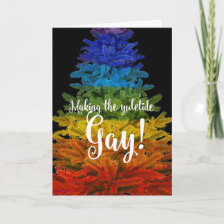 Aangepaste tekst "De Yuletide Gay maken!" Feestdagen Kaart