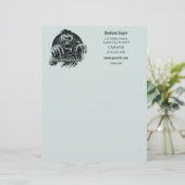 Aangepaste tekst DEADMONTON-papier Briefhoofd (Staand voorkant)