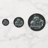 Aangepaste tekst DEADMONTON tafel confetti (Voorkanten)