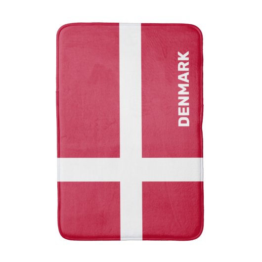 Aangepaste tekst Denemarken vlag Badmat (Voorkant Verticaal)