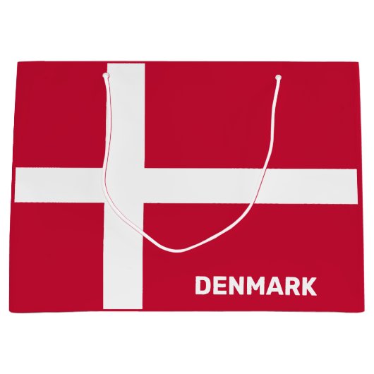 Aangepaste tekst Denemarken vlag Groot Cadeauzakje (Voorkant)