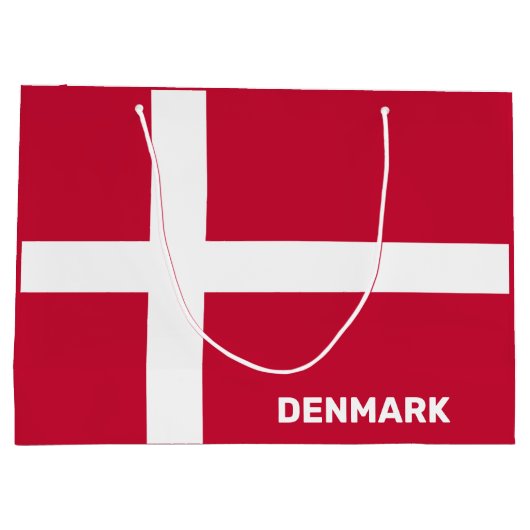 Aangepaste tekst Denemarken vlag Groot Cadeauzakje (Achterkant)