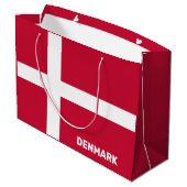 Aangepaste tekst Denemarken vlag Groot Cadeauzakje (Achterkant Gekanteld)