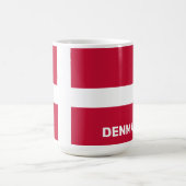 Aangepaste tekst Denemarken vlag Koffiemok (Center)