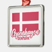 Aangepaste tekst Denemarken vlag Metalen Ornament (Links)
