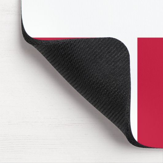 Aangepaste tekst Denemarken vlag Muismat (Hoek)