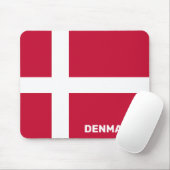 Aangepaste tekst Denemarken vlag Muismat (Met muis)