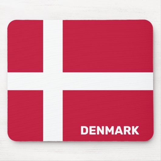 Aangepaste tekst Denemarken vlag Muismat (Voorkant)