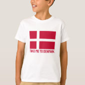 Aangepaste tekst Denemarken vlag T-shirt (Voorkant)