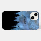 Aangepaste tekst dennenbos nacht Case-Mate iPhone case (Achterkant (horizontaal))