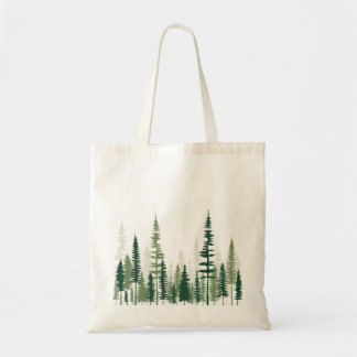 Aangepaste tekst dennenbos tote bag