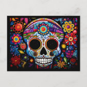 Aangepaste tekst 💀 Día de Muertos Briefkaart (Voorkant)