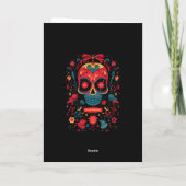 Aangepaste tekst Dia de Muertos☠️ Eeuwige Herinner Feestdagen Kaart (Achterkant)