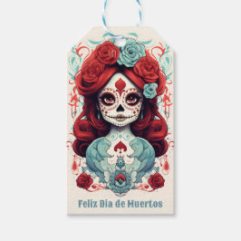 Aangepaste tekst Dia de Muertos☠️ La Calavera Catr Cadeaulabel