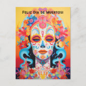 Aangepaste tekst Dia de Muertos La Calavera Catrin Briefkaart (Voorkant)