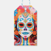 Aangepaste tekst Dia de Muertos La Calavera Catrin Cadeaulabel (Voorkant)