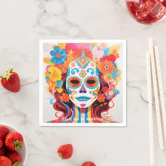 Aangepaste tekst Dia de Muertos La Calavera Catrin Servet (Insitu)