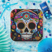 Aangepaste tekst 💀 Día de Muertos Papieren Bordje (Feest)
