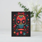 Aangepaste tekst Dia de Muertos☠️ Remembrance Radi Briefkaart (Staand voorkant)