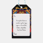 Aangepaste tekst Dia de Muertos☠️ Suikerschedel Cadeaulabel (Achterkant)