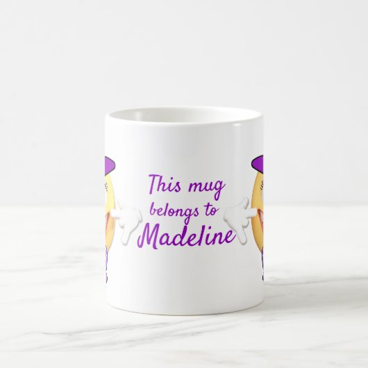 Aangepaste tekst die Emoji glimlacht in Pet met bo Koffiemok (Center)