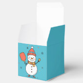 Aangepaste tekst Dinking Snowman Bedankdoosjes (Geopend)