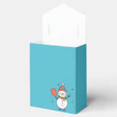 Aangepaste tekst Dinking Snowman Bedankdoosjes (Geopend)