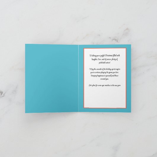 Aangepaste tekst Dinking Snowman Feestdagen Kaart (Binnen)