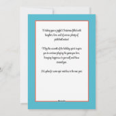 Aangepaste tekst Dinking Snowman Feestdagenkaart (Achterkant)