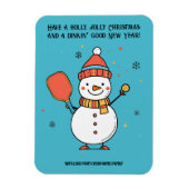 Aangepaste tekst Dinking Snowman Magneet (Verticaal)