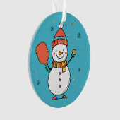 Aangepaste tekst Dinking Snowman Ornament (voorkant)