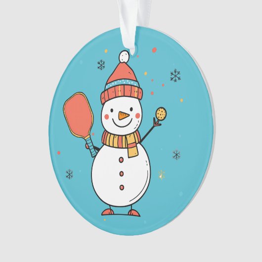Aangepaste tekst Dinking Snowman Ornament (voorkant)